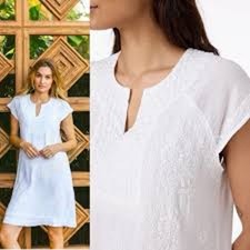 Roberta Roller Rabbit Cotton Dress, Faith, Floral, Embroidered, Romantic, Sz M