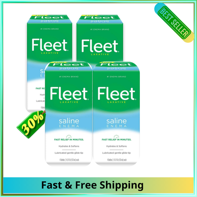 #ad Fleet Laxative Saline Enema for Adult Constipation 4.5 fl oz 4 Bottles pack NEW $6.99
