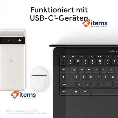 Google Pixel 30 - W USB C Caricabatterie Con Cavo Bianco Sync Cavi - Immagine 3 di 4