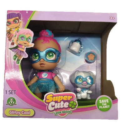 Mini Doll with Puppy 12cm Articulated Glitzy Doll Set Sofi Wanda Kids Toy Gift