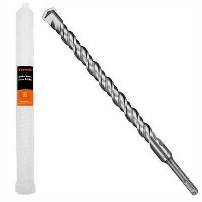 2 Pack 5/8'' x 12'' SDS Plus Rotary Hammer Drill Bit for Concrete, Brick, Stone