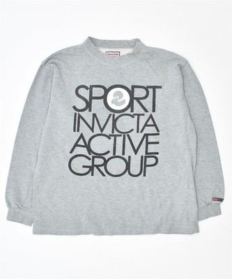 INVICTA Jungen Grafik Sweatshirt Pullover 13-14 Jahre Grau Baumwolle II13