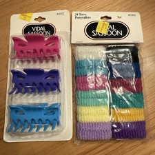 VTG Vidal Sassoon 1994 Terry Ponytailers Ponytail Holders Scrunchies NOS  Clips