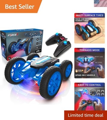 Exciting Tornado Blue Remote Control Car - All-Terrain 4WD for Young Explorers