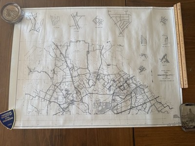 Vintage 1971 Bexar County Texas State Highway Road Maps Pair Lot of 2