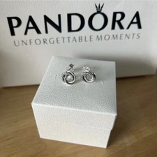 Brand New Genuine Pandora Family Always Encircled Stud CZ Earrings 291076C01