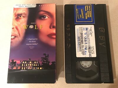 Wolf (VHS, 1994) Jack Nicholson, Michelle Pfeiffer, James Spader