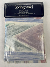 Vintage Springmaid Percale Luxury No Iron 80s 90s Pastel Standard Pillowcase Set