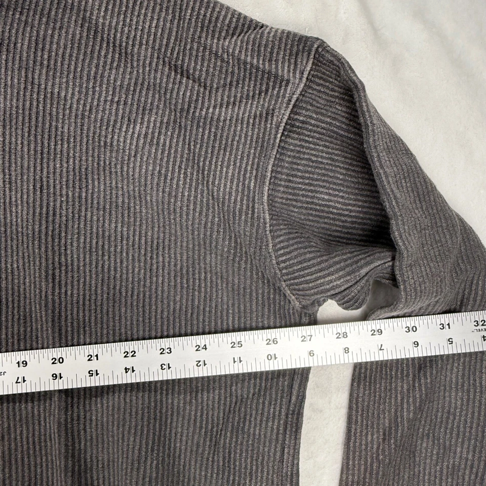 Sudadera con Capucha Pullover Aerie Acanalada Cortada Cómoda Informal Gris Grande Foto 2 de 4