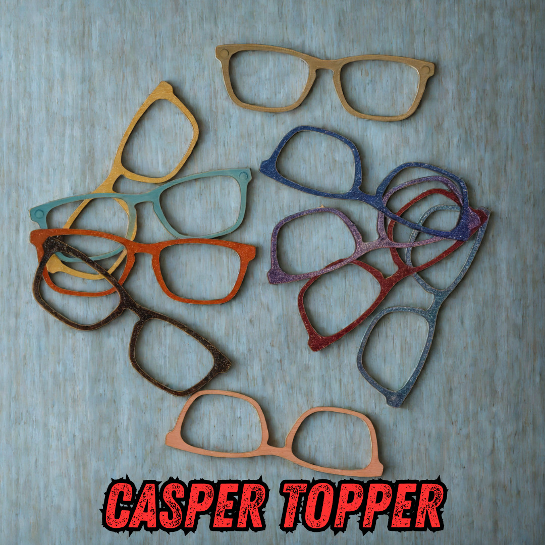 3D PRINTED Casper Pair Eyewear Compatible Blank Toppers W/ MAGNETS INSTALLED