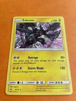 Zekrom 35/73 Holo Rare Shining Legends 2017 Pokemon Card NM