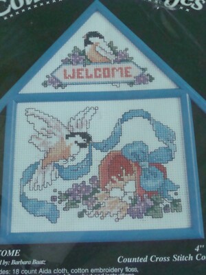 VTG NEW SEALED Welcome Birds  Bucilla Cross Stitch Kit 33461 Barbara Baatz 4x6 