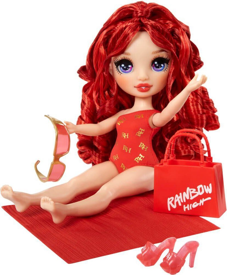 Rainbow High Swim and Style Doll Ruby Sunny Skylar Violet Complete Set