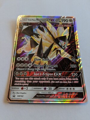 Pokemon Dusk Mane Necrozma GX SM102 2018 Near Mint Holo Ultra Rare