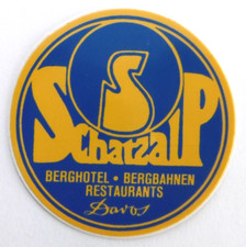 Souvenir-Aufkleber Schatzalp Davos Graubünden Schweiz Berghotel 80er 5 cm