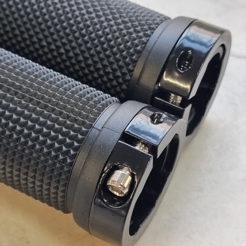 Lock on Handlebar Grips Set Mountain Bike black mtb Pair of - Picture 9 of 16