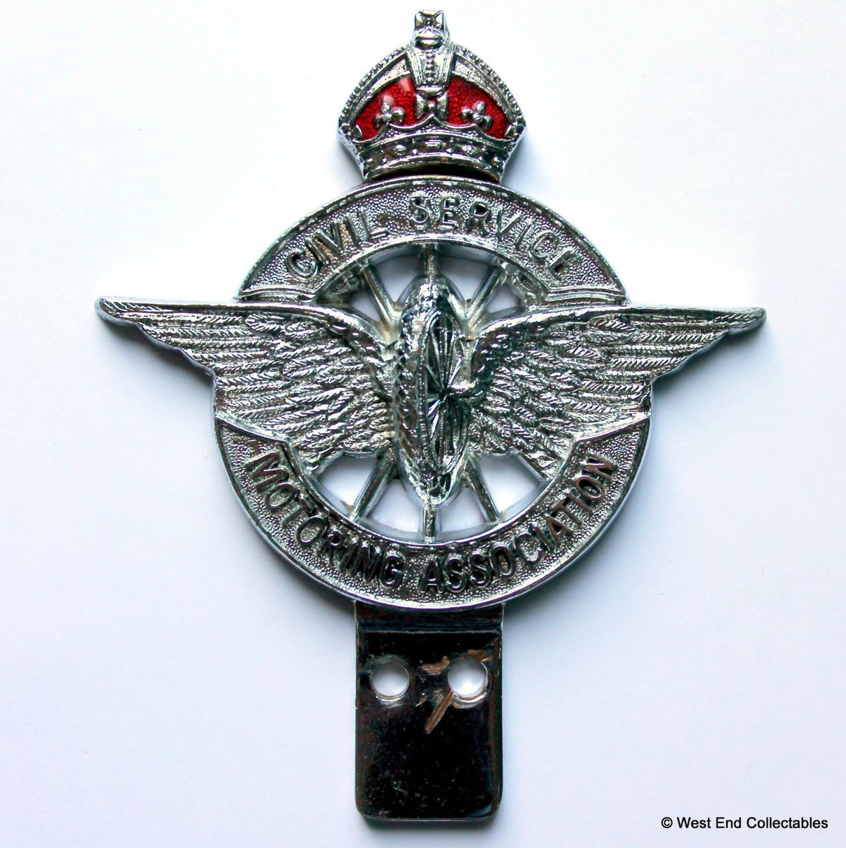 Vintage 1930s COLLINS Car Badge - Civil Service Motoring 