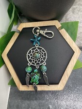 4.5  Silver-tone Bead Dream Catcher Purse Clip Keychain New Free Ship B3912