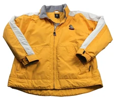 US Marine Corp Gear For Sports Mens Jacket Sz M Yellow Full Zip Logo Long Sleeve