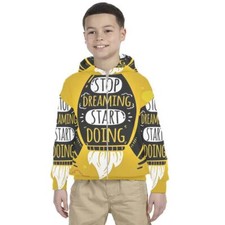 Kids Hoodie Stop Dreaming Start Doing Design Hoodie Unisex For Children