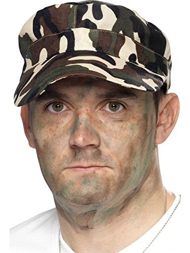 Army Camo Cap Armed Forces Man Fancy Dress Costume Accessories Smiffy's 39700