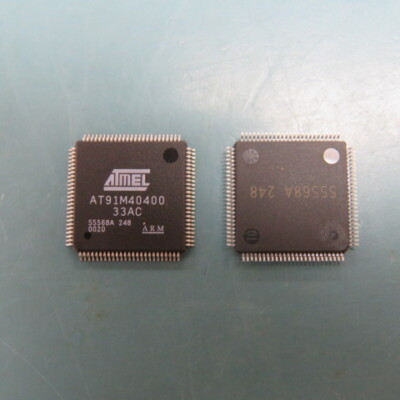 ATMEL  AT91M40400-33AC Qty of 5 per Lot 32-BIT, 33 MHz, RISC MICROCONTROLLER, PQ