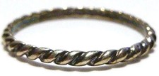 DESIGNER STACKABLE STACKING CABLE BRAID BRAIDED STERLING SILVER RING BAND S9.75