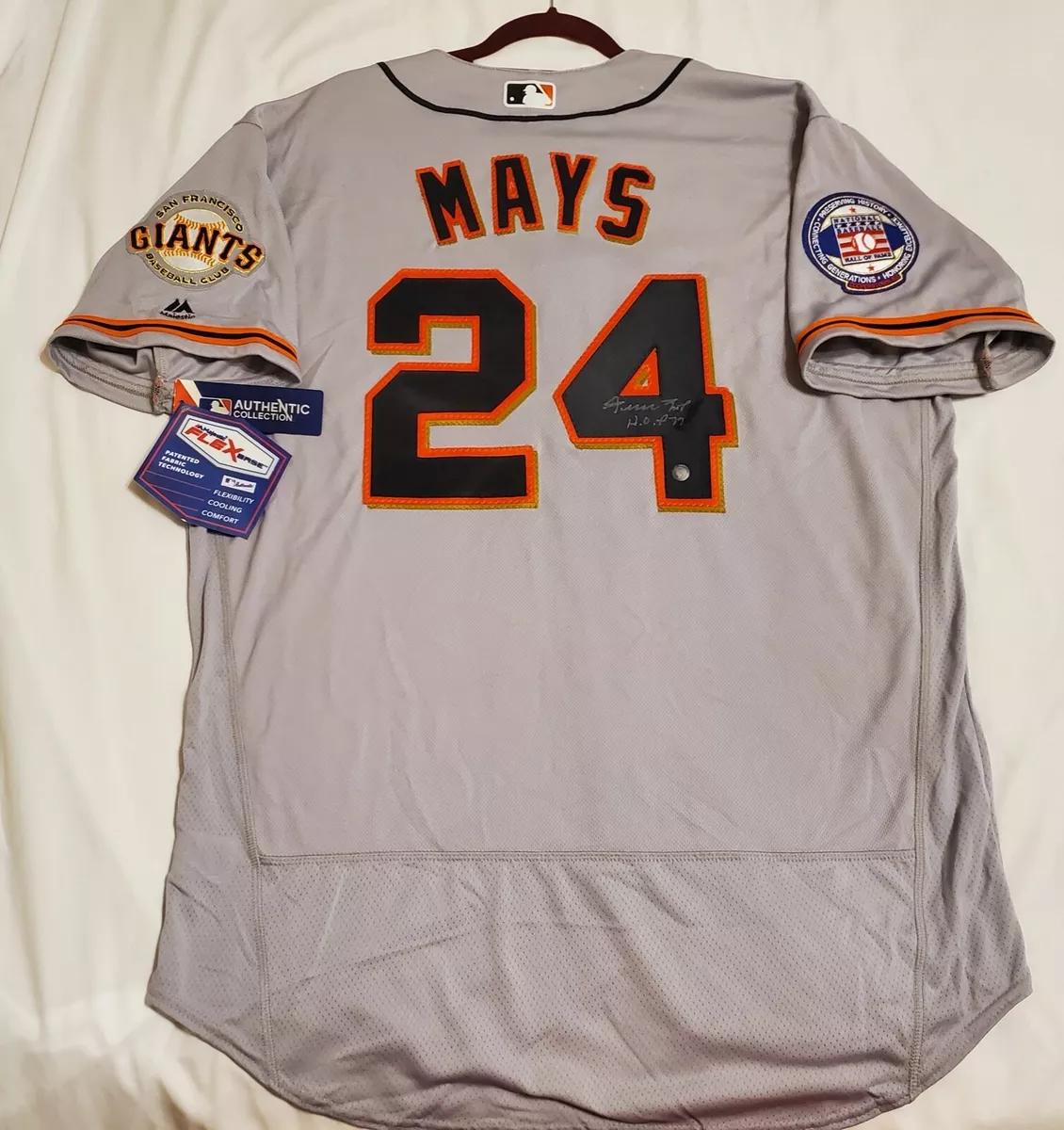 MAJESTIC WILLIE MAYS 52 2XL SIGNED AUTHENTIC HOLO SAN FRANCISCO GIANTS  Jersey