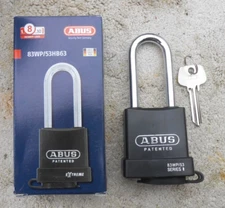 ABUS 83WP/53  All Weather Padlock with  Cylinder and  key blank 700