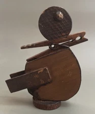 Vintage Wooden Clothespin Duck Hen Recipe Note Holder Paper Clip