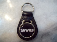 Saab Key Chain...black Leather Saab Key Chain...black Leather