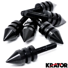 New Spike Black Windscreen Fairing Screws Kit 6pcs For Universal Motorcycles 5mm