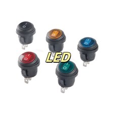 LED Round Rocker Switch ON-OFF 2/3 Pin 2 Position Illuminated Waterproof KCD1