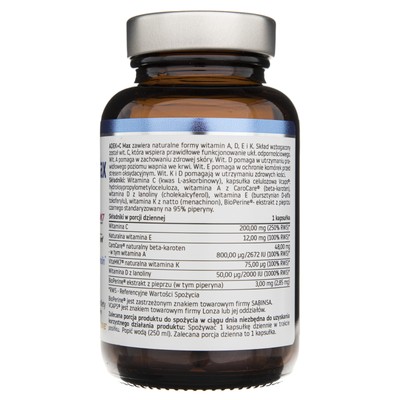 Complexe Vitamines Pharmovit ADEK + Vitamine C Max Active - 60 Capsules, Complément Alimentaire Neuf
