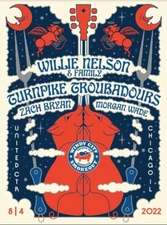Willie Nelson, Turnpike Troubadours Limited Edition Windy City Smokeout Poster