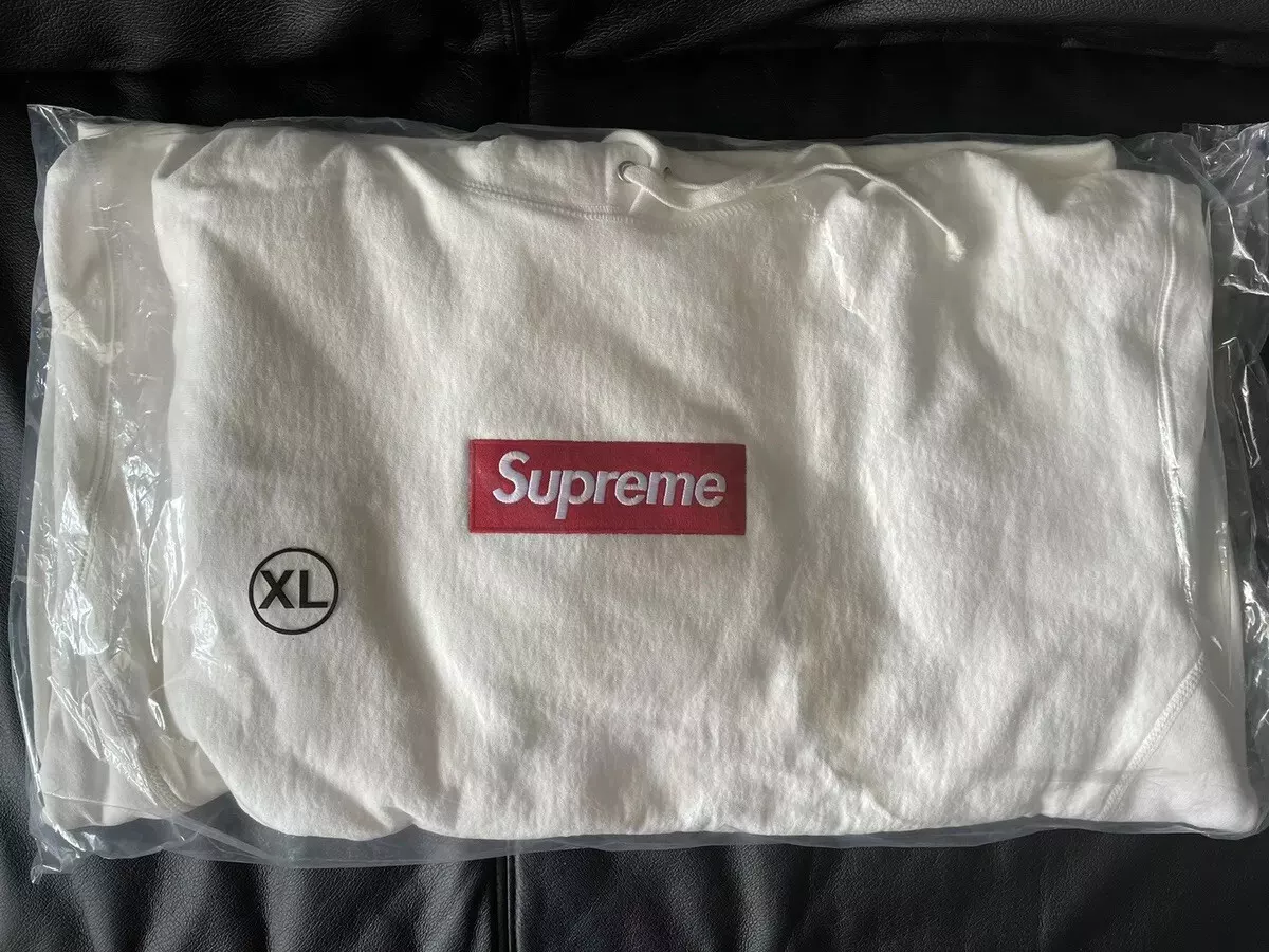 SUPREME FW21 BOX LOGO HOODED SWEATSHIRT HOODIE White XL BOGO (In