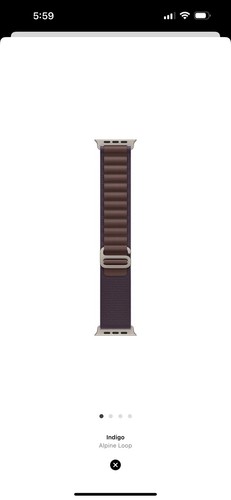 Apple Watch Ultra Alpine Loop 49mm (42/44/45) Oryginalny OEM Indigo Duży Używany - Zdjęcie 6 z 9