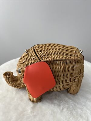 【最終値下げ】tiny wicker elephant crossbody New KATE SPADE New York Tiny Wicker Elephant Crossbody Bag