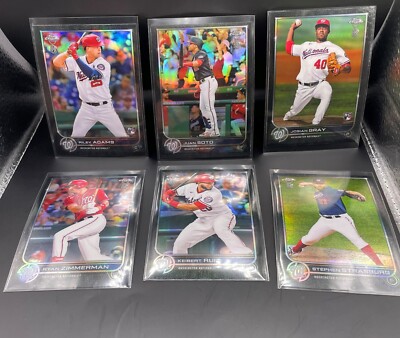 Washinton Nationals Full Team Set - 2022 Topps Ben Baller - 6 Chrome Refractors