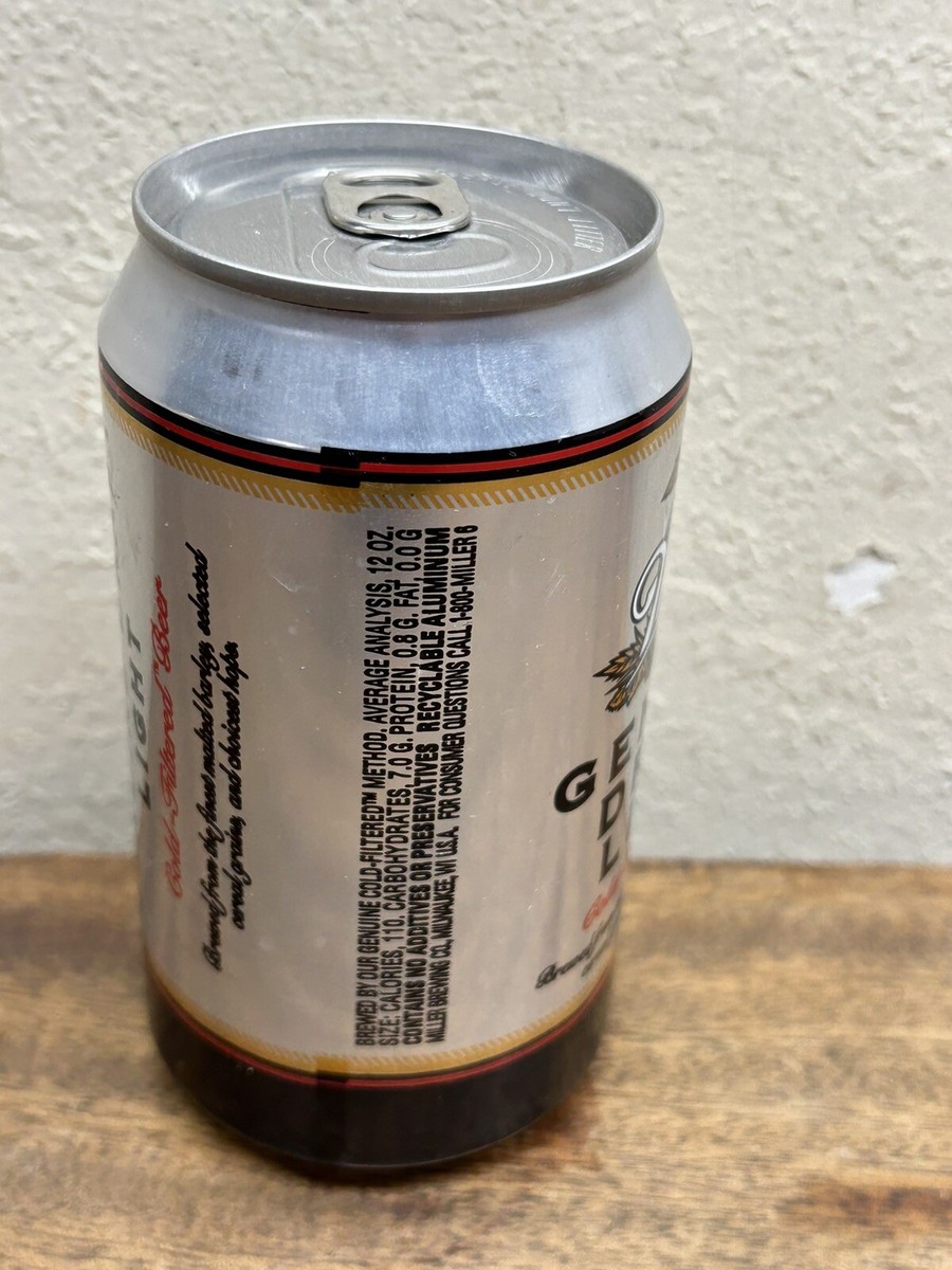 Vintage 12oz. MILLER GENUINE DRAFT Light Beer Can~ Empty