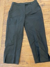 Poleci Women's Solid Black Crop Pants Made in USA Size 8 FREE SHIPPING!
