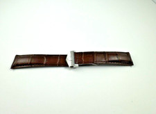 New Brown Leather Watch Band with Tag Heuer Deployant Clasp 22mm for Monaco