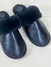 Anthropologie Slippers Medium Fuzzy Cozy Lounge Slip On Faux Fur Sleep M