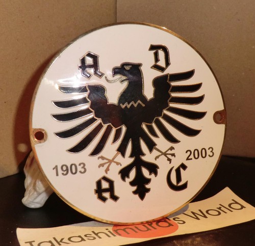 AUTOPLAKETTE vintage ADAC 1903 - 2003 ADAC Mitglied JUBILÄUMSPLAKETTE 92mm A1