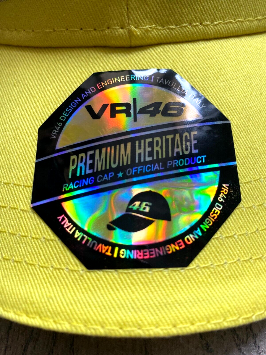 Casquette Baseball VR46 Valentino Rossi – Jaune – Taille Unique Réglable – MotoGP Fan – Polyester