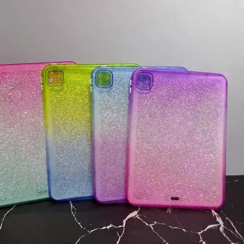 For iPad 6/7/8/9/10/11th Gen Mini Air Pro Shockproof Gradient Glitter Case Cover - Picture 2 of 35