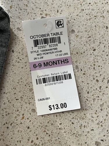 Baby Boy First Impressions Penguins Jogger Pants Gray Size 6-9 Months New - Picture 4 of 4