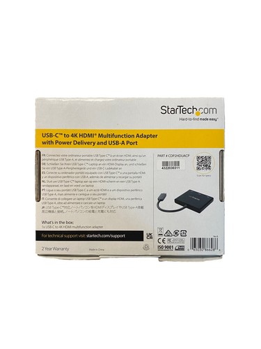 StarTech USB-C to 4K HDMI Multifunction Adapter with Power Delivery and USB-A - Picture 3 of 8