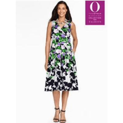 floral midi dress size 16 Tea Rose and Cherry Vintage Floral Print Midi Dress
