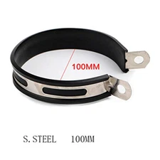 Stainless Motorcycle Holder Exhaust Pipe Muffler Fixin Hang Ring Bracket 100MM